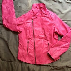 Pink leather